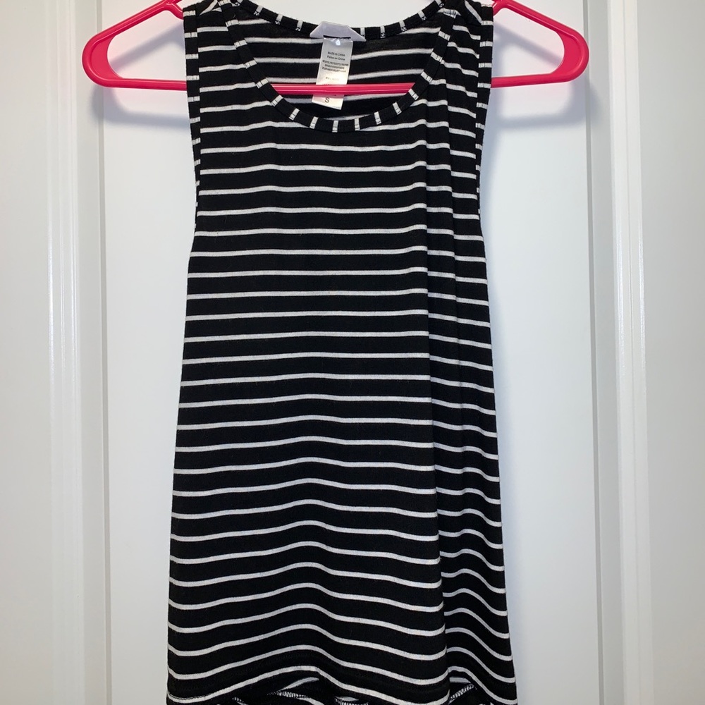 Black & White Striped Tank Top